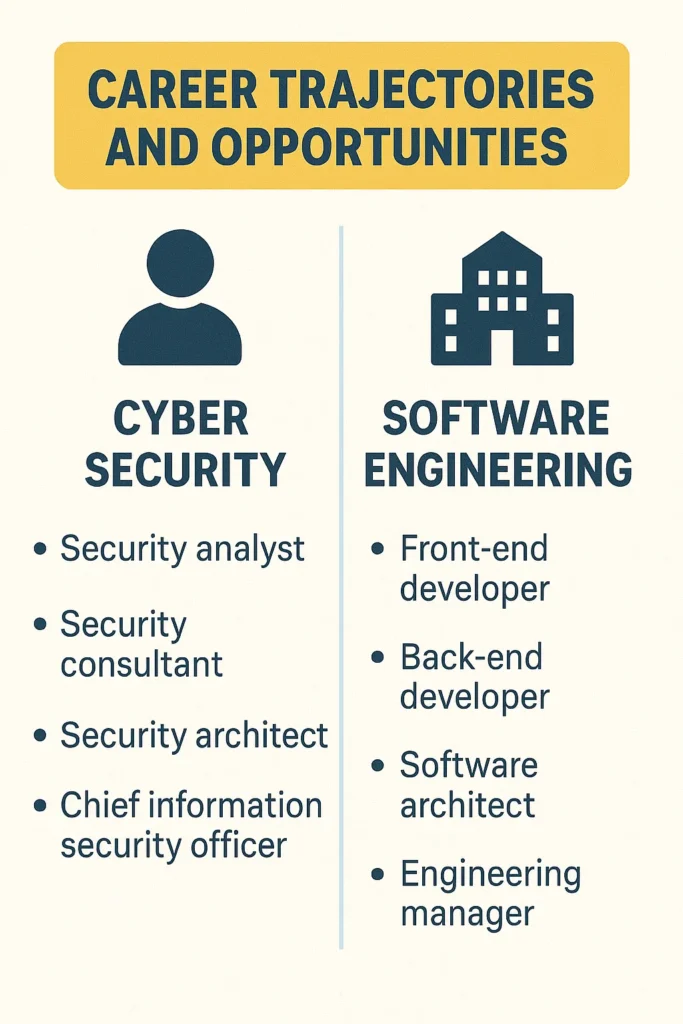 Cyber Security vs Software Engineering: Career Trajectories and Opportunities