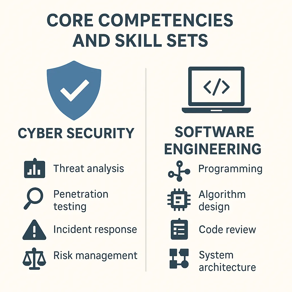 Cyber Security vs Software Engineering Core Competencies and Skill Sets
