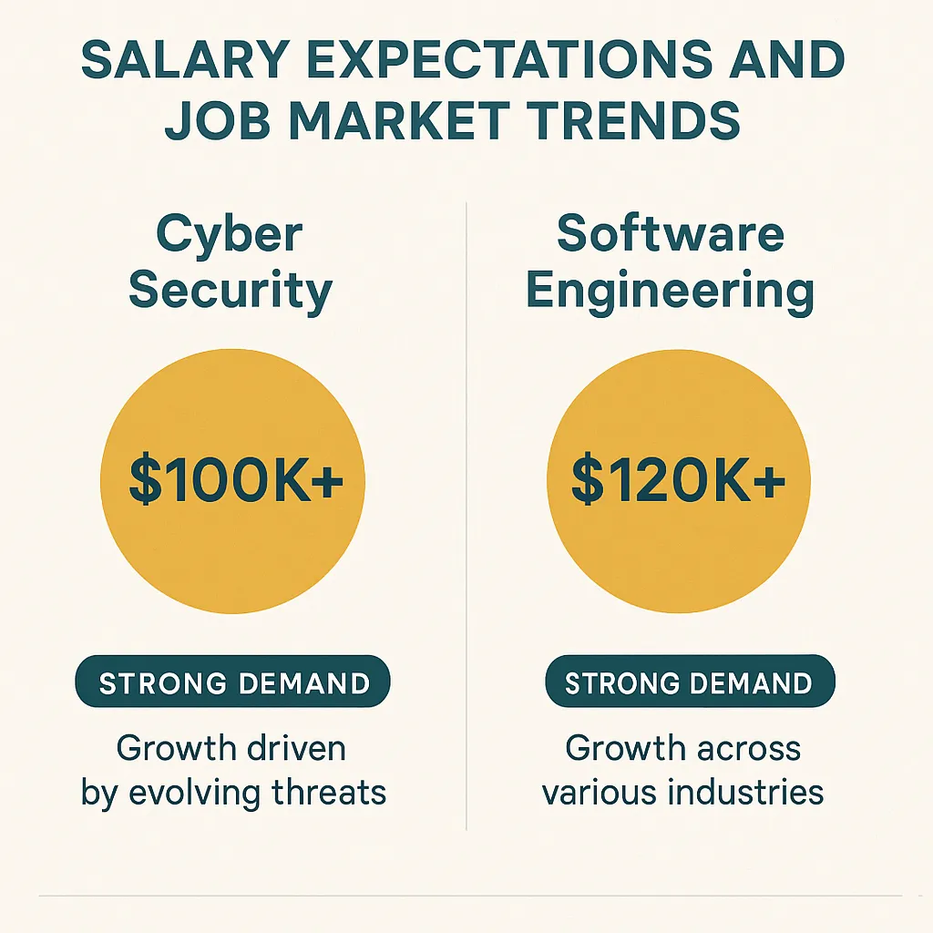 Cyber Security vs Software Engineering Salary Expectations and Job Market Trends