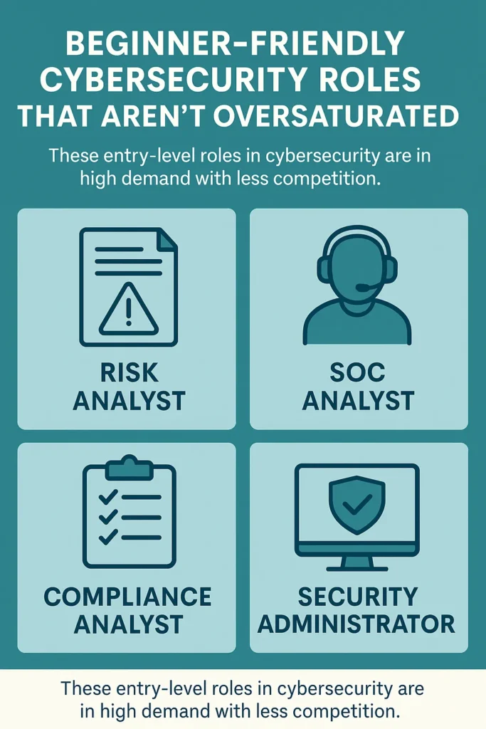 Beginner-Friendly Cybersecurity Roles That Aren’t Oversaturated