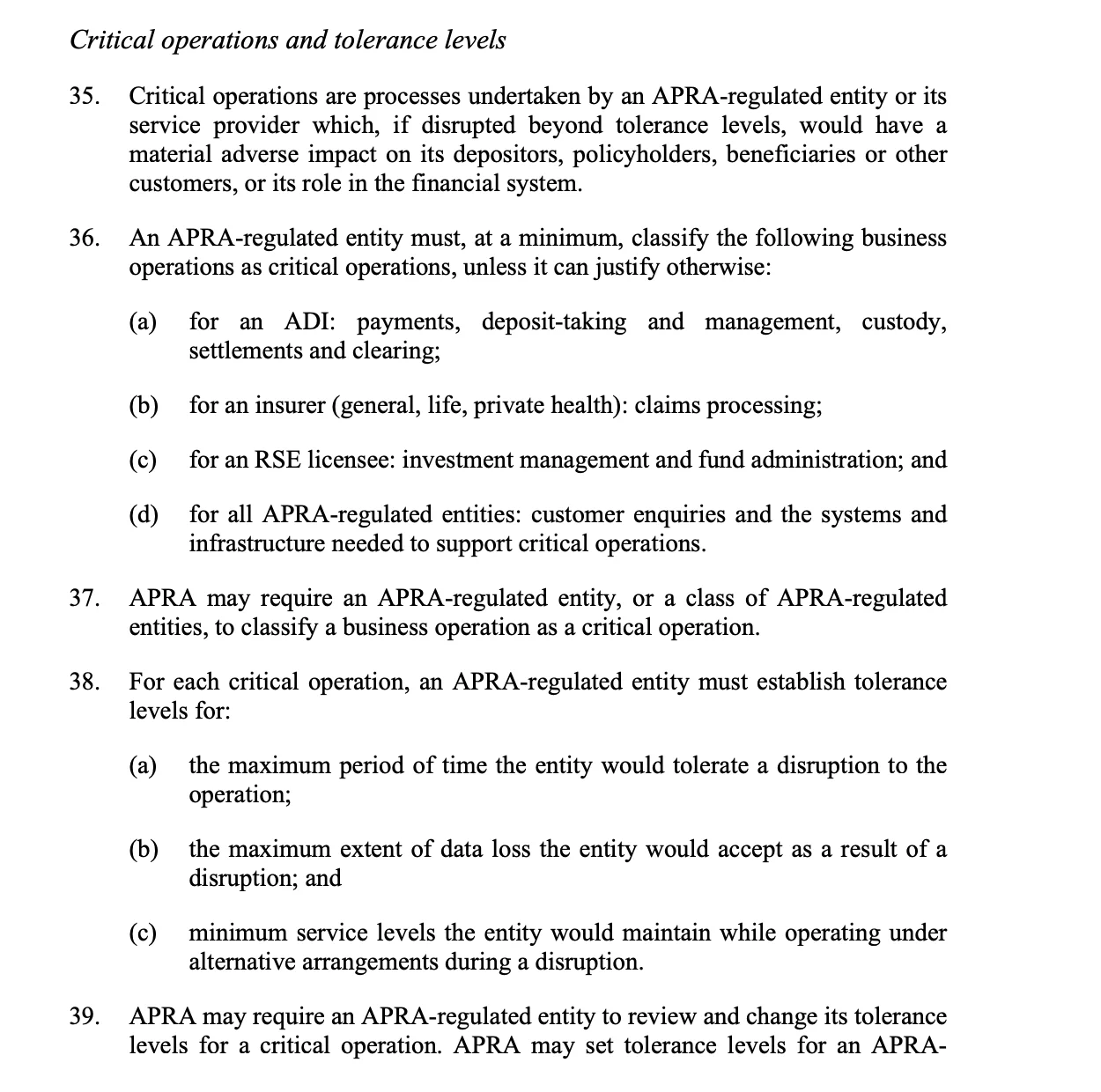 apra cps 230