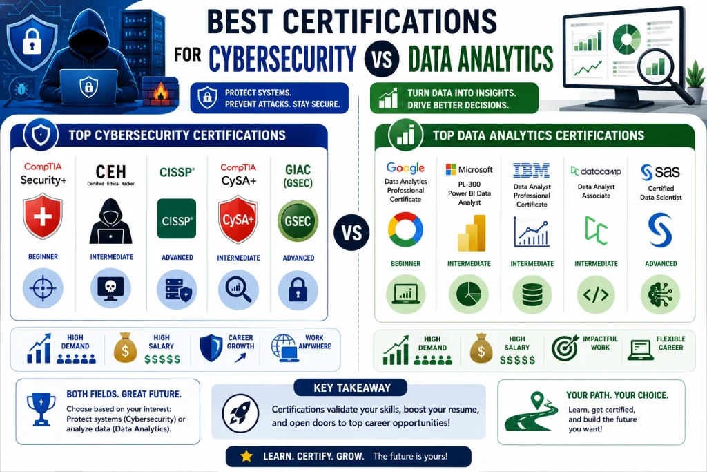 Cybersecurity vs Data Analytics 